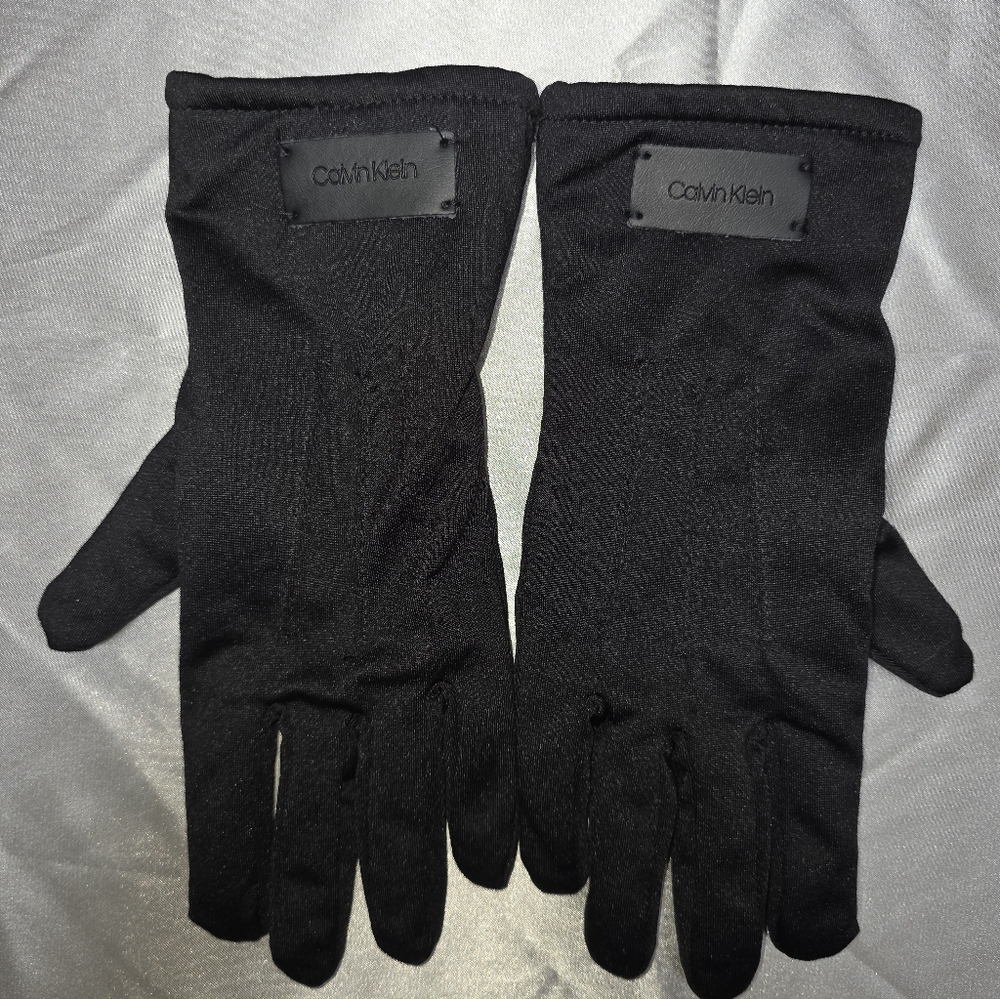 Calvin Klein Black Gloves with Grip Patch